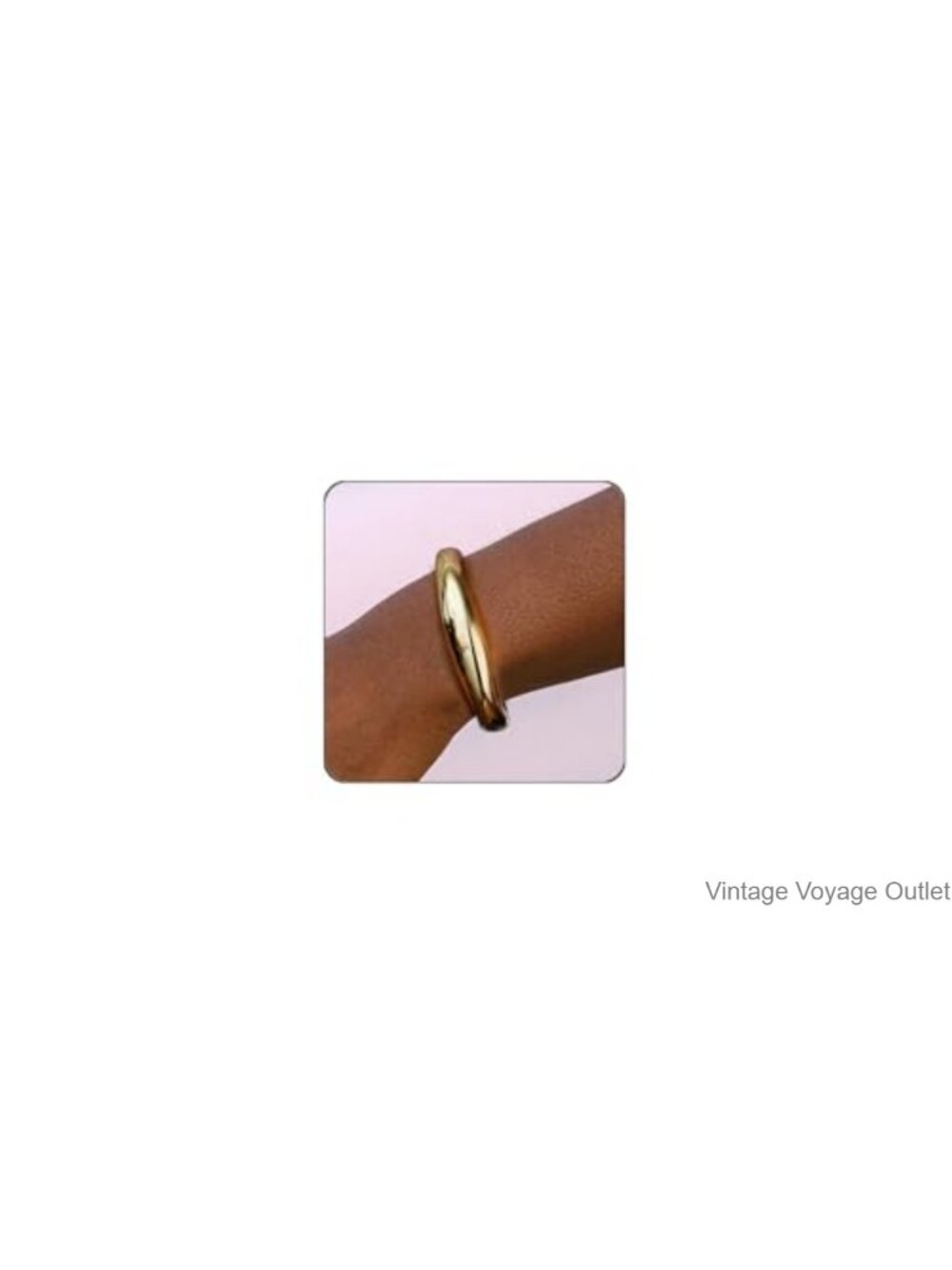 Gold Plated Cuff Bangle Bracelet Hinged Open Wide Chunky Minimalist Jewelry